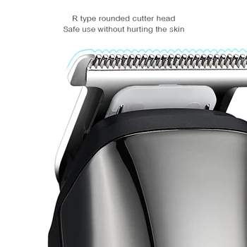 Kemei Profesionali Įkraunama Elektros Plaukų Clipper LED Skaitmeninis Plaukai, Barzda Skustuvai Žoliapjovės Vyrų Belaidžio Skutimo Mašina F40