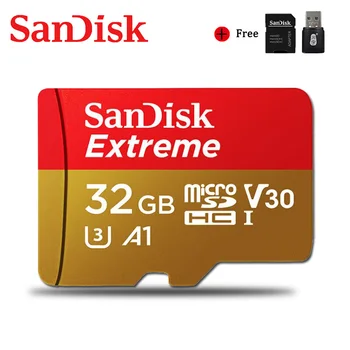 SanDisk Originalas Extreme Ultra Micro SD 256 GB 128GB 64GB 32GB 400GB Atminties Kortelės A2 V30 U1/U3 4K MicroSD 32 64 128 gb 