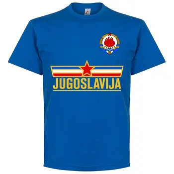 2019 Naujas Mados Vyrai Laisvalaikio Prekės Rūbai Aukštos Kokybės Vyriškų Marškinėlių, Jugoslavijos Komanda Tee - Royal Cosplay T-Shirts