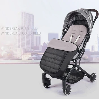 Kūdikio Vežimėlis miegmaišį Vežimėlyje Šiltas Footmuff Medvilnės Paketas Sleepsacks Universalaus Vežimėlio Priedai - Juoda