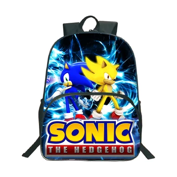 Sonic Kuprinė Mados Populiarus Modelis Nešiojamojo Kompiuterio Kuprinė Vaikų Berniukų, Mergaičių Mokyklos Krepšiai Paaugliams Kuprinę