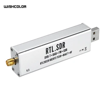 Wishcolor 0,1 MHz-1.7 GHz TCXO Stabili Visą Juostą RTL SDR Imtuvas Be Antenos Versija Aviacijos Grupė ADSB