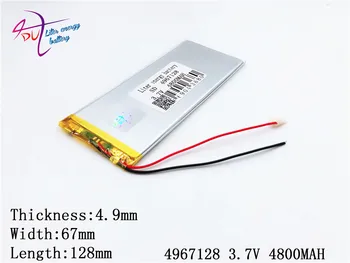 Litro energijos Tablet PC baterijos talpa 4967128 3.7 V 5065125 4800MAH Universalus Li-ion tablet pc 7 8 9 colių