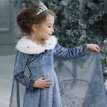 2020 M. Princesė Suknelė Mergaitėms Helovyno Cosplay Šalis Suknelės Kalėdų Kostiumu Mergina Dress Žiemos Ilgos Rankovės Vaikams Drabužių