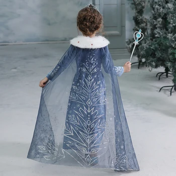 2020 M. Princesė Suknelė Mergaitėms Helovyno Cosplay Šalis Suknelės Kalėdų Kostiumu Mergina Dress Žiemos Ilgos Rankovės Vaikams Drabužių