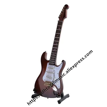Mini Gitara Miniatiūriniai Modelio elektrine Gitara Modelio Atveju ir Stendas Popurlar Stygos Instrumentas Dizainas