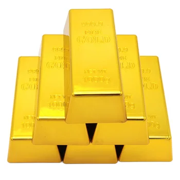 1Pc Modeliavimas Tuščiaviduriai Aukso Netikrą Aukso Plyta Kūrybos Dirbtinio Aukso Juostelė Dekoratyvinė Prop Partijos Veiklos (Auksas