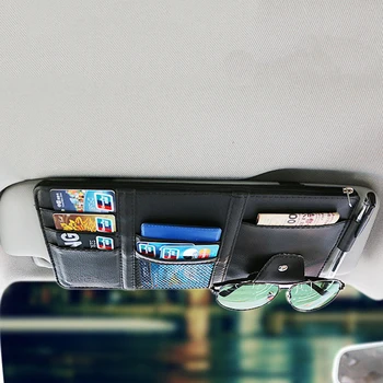 Daugiafunkcis Automobilio Saulės Skydelis Organizatorius Kortelės Glassess Saugojimo Krepšys Turėtojas Auto Interjero Kišenėje Skėtį Nuo Saulės Saugojimo Krepšys Auto Produktus