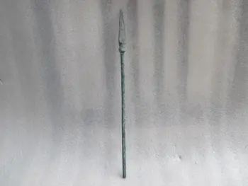 17.8 cm * / Kinija senovės Laivapriekio ir rodyklių galvos kardas surinkimo vario statula