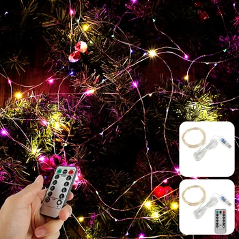 10M LED String Žibintai, Sidabro spalvos Viela Kalėdų Girliandas Girlianda Led Pasakų Šviesos Šventė Apšvietimas Namuose Kalėdų Dekoracijos