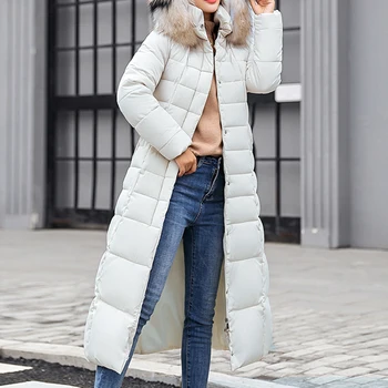 Moterų Šiltas Ilgi Paltai Varčias Parko Negabaritinių 2020 Naujas Mados Ponios Žiemos Stora Striukė Žemyn Sniego Outwear Striukės