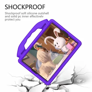 Atsparus smūgiams Atveju, iPad 10.2 colių 2019 Vaikai Saugiai EVA Gumos Rankena Stovi Tablet Case Cover For iPad 7 7-osios Kartos+Filmas+Rašiklis