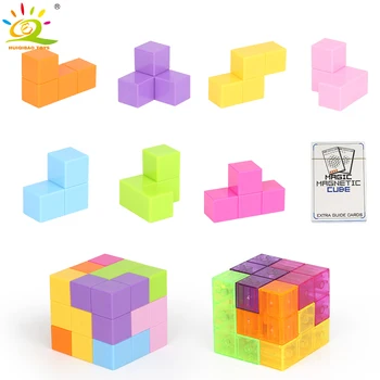 ŽAISLAI 2colors Įspūdį Magnetinio Magic Cube Sukurti Statybinių Blokų Surinkimo Žaidimas Švietimo Antistress Žaislai Vaikams