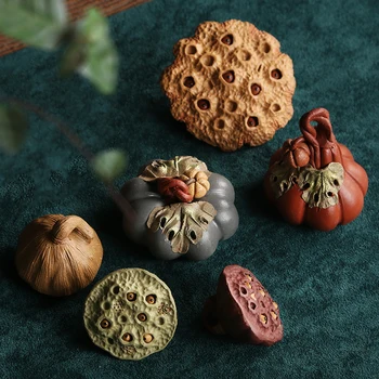 Kūrybos Yixing Raudonos Molio Arbatos Pet Keramikos Lotus Mini Moliūgų Kinijos Kung Fu Arbatos Rinkinys Arbatos Dėklas Namų Dekoro Priedai