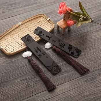 1pc Mediniai žymą klasikinis Kinų stiliaus kūrybos Juodmedžio medienos žymą priskirtą žymą gamyklos tiesioginės Meno Kolekcija