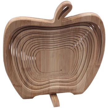 Sulankstomas Krepšys / Krepšelį iš Bambuko Forma, Obuolių Vaisiai (Medienos Rąstų)