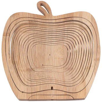 Sulankstomas Krepšys / Krepšelį iš Bambuko Forma, Obuolių Vaisiai (Medienos Rąstų)