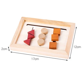 Mediniai Montessori Kūdikių Pažinimo Žaislai, Trijų Spalvų Rūšiavimo Masyvo Žaidimas Ikimokyklinio Ugdymo Ikimokyklinio Mokymo Ir Mokymosi