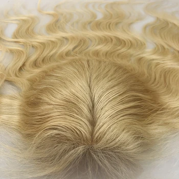 5*5 Šilko, Nėrinių Viršų Uždarymo Tiesiai Pelenų Blond Šilko Bazės Žmogaus Plaukų Nėrinių Uždarymas su Kūdikių Plaukus Remy Žmogaus Plaukų priauginimas #613