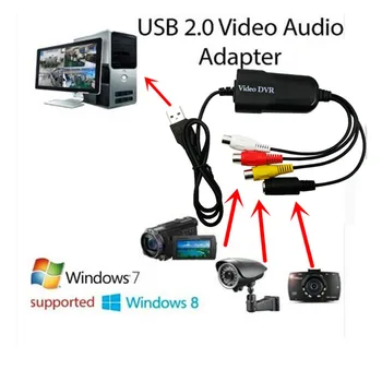EasyCap USB 2.0 Capture Card Vaizdo TV, DVD, VHS Audio Capture Card