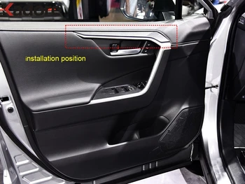 Toyota RAV4 RAV 4 2019 2020 2021 Anglies Pluošto Vidinės Durys Padengti Apdaila Dekoratyvinės Juostelės Automobilio Salono Auto Reikmenys 4pcs