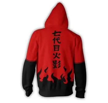 2018 Naujas Vyrai Moterys Uzumaki Naruto 3D Spausdinimo anime Naruto Cosplay hoodies Nanadaime Hokage Sweatershirt puloveris hoodies S-5XL