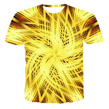 2021 Naujas Vasaros 3D Marškinėliai Vyrams Drabužius Berniukas Vaikas Mados Atsitiktinis Kvėpuojantis Poliesteris Spalvinga Apvalios Kaklo Patogiai Tee 110-6 XL