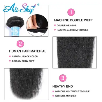 Alisky Peru Keistą Tiesūs Plaukai Ryšulius Su 5x5 Uždarymo Remy Human Hair Pratęsimo 3 Ryšulius Su Uždarymo Pynimo Ryšuliai