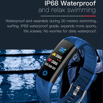 S5 Sporto Žiūrėti Širdies ritmo Fitneso Apyrankę Kraujo Spaudimo Monitorius IP68 Vandeniui Aktyvumo Seklys Smart Juosta, skirta 