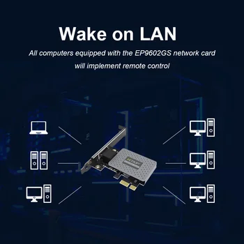 EDUP Ethernet Gigabit LAN Adapteris, Apsauginis Dangtelis 10/100/1000Mbps Tinklo plokštė PCI-E RJ45 Konverteris Wake On Funkcija PC