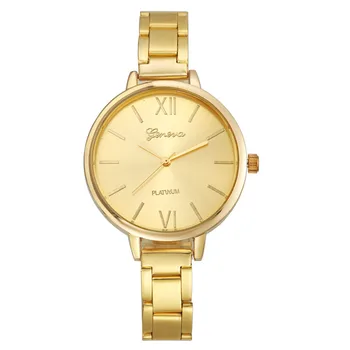 Ženevos Prabangos Prekės ženklo Moterų Laikrodžiai Mažų Plieno Juosta Kvarcinis Analoginis Riešo Žiūrėti Laikrodis Aukso vyriški Laikrodžiai relogio feminino Didmeninės
