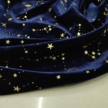 Aksomo Audinio Suknelė Spalvingas Šilkiniai Golden Star Kelnės Blizgus Prabangus Minkštas Tampri, Namų Tekstilės