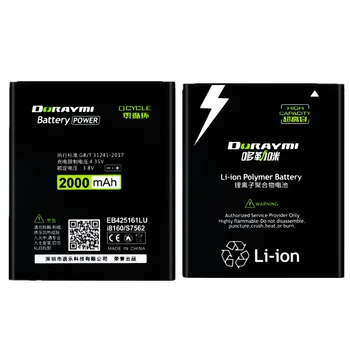 DORAYMI EB425161LU EB-BG530BBE Baterija Samsung J1 MINI J2 Premjero j3 skyrius 2016 J320 J3110 G530 G5308W Telefono Baterijos Pakeitimas