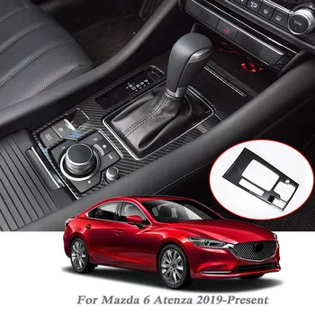 Dėl Mazda 6 Atenza 2019-Pateikti Automobilių Stiliaus Pavarų Dėžė, Dekoratyviniai Rėmai Blizgančiais Vidaus Apdaila Lipdukas Auto Interjero Rėmelį