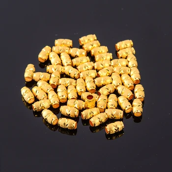 1PCS Nekilnojamojo 24K Geltonojo Aukso Granulių Sėkmės Ilgai Raižyti Gėlių Granulių Prarasti Granulių 0.09-0.35 g