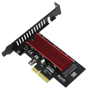 JEYI Combo Aušinimo Karo Heatsink + SK4 m.2 NVMe SSD į PCIE 3.0 X4 Adapterio plokštę M Svarbiausių Paramos PCI Express PCI-e X16 X8