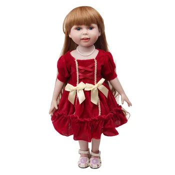Lėlės drabužių Vyno raudona suknelė ir juodas sijonas žaislas tinka priedai 18 colių Mergina lėlės ir 43 cm kūdikių lėlės c563-c654