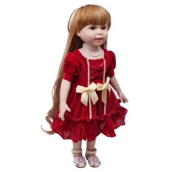 Lėlės drabužių Vyno raudona suknelė ir juodas sijonas žaislas tinka priedai 18 colių Mergina lėlės ir 43 cm kūdikių lėlės c563-c654