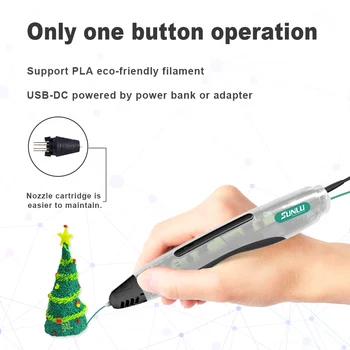 SL-400 3D Spausdinimo Pen Rinkinys su Langelyje PLA Gijų sl 400 3D Piešimo Pen Kūrybos Dovana Vaikams Smegenys Ieškoti 3D Rašinėti Pen