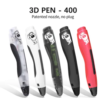 SL-400 3D Spausdinimo Pen Rinkinys su Langelyje PLA Gijų sl 400 3D Piešimo Pen Kūrybos Dovana Vaikams Smegenys Ieškoti 3D Rašinėti Pen