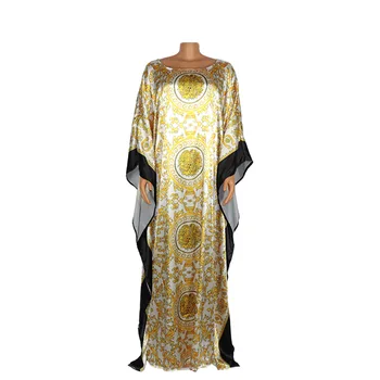 Afrikos Suknelės Moterims ilgomis Rankovėmis Chalatas, Chalatai Satino, Šilko Suknelė italų Stiliaus maroko Kaftan islamo Musulmonų drabužiai Suknelė