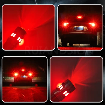 2vnt 1157 BAY15D led stabdžių Žibintai super šviesus p21/5w BA15D valtis led automobilių auto uodega signalo Lemputė geltona raudona balta 5-24v 600lm