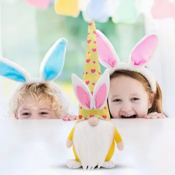 40cm Easter Bunny Gnome Apdailos Rabbit Beveidis Lėlės, Pliušiniai Velykų Tomte Nykštukas puošybą Namų Vaikams, Žaislai