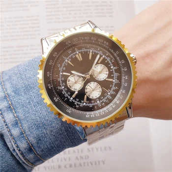 Prabanga Kvarciniai Laikrodžių Vyrams su Nerūdijančio Plieno Dirželis Chronograph Retro Dial Mens Watchses Relojes Hombre 2020 m.