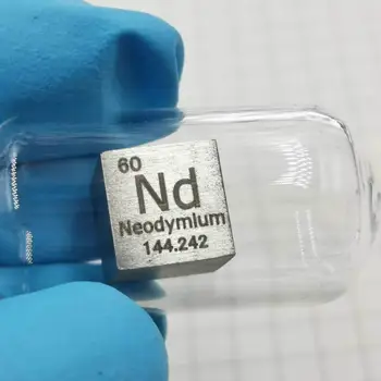 Neodimis-Oji Metalo 10 mm Tankis Kubo 99.9% Pure Elementas, Surinkimo