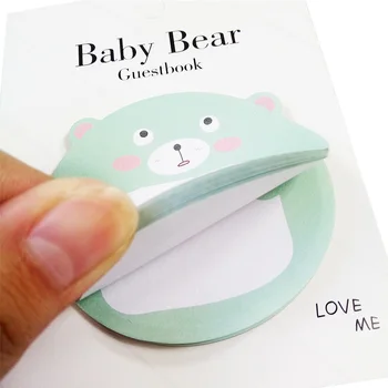 40pack/daug gražių Baby Bear notepad Sticky Notes palikti pranešimą memo lipdukai, Kanceliarinės prekės, biuro reikmenys didmeninė