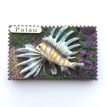 Palau Šaldytuvas Magnetai Turizmo Suvenyrai, 3D Stereo Atogrąžų Lionfish Jūros Vėžlių Magnetinio Šaldytuvas Lipdukai Dekoracija Dovanos