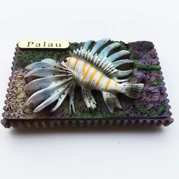 Palau Šaldytuvas Magnetai Turizmo Suvenyrai, 3D Stereo Atogrąžų Lionfish Jūros Vėžlių Magnetinio Šaldytuvas Lipdukai Dekoracija Dovanos
