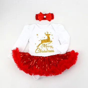 Baby Girl Dress Nustatyti Mano Pirmoji Kalėdų Tutu Princesė Suknelės Naujagimiui Bamblys Merginos Komplektus 2vnt Drabužių Rinkiniai Romper Dovana