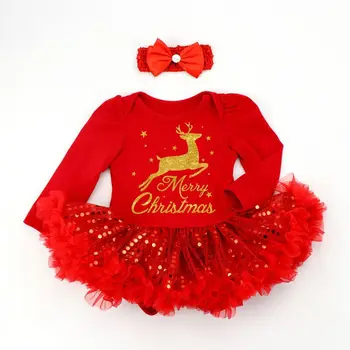 Baby Girl Dress Nustatyti Mano Pirmoji Kalėdų Tutu Princesė Suknelės Naujagimiui Bamblys Merginos Komplektus 2vnt Drabužių Rinkiniai Romper Dovana
